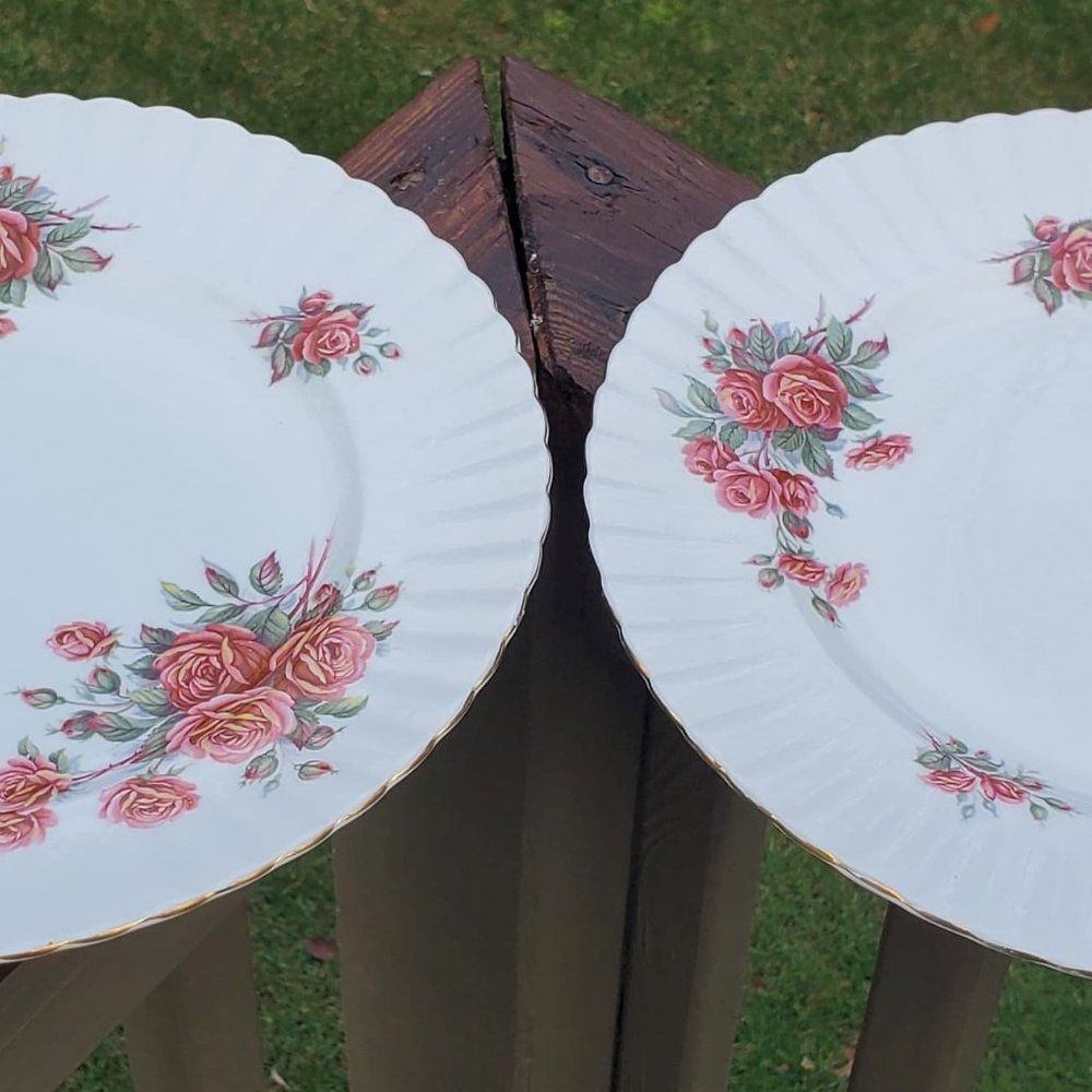 3 Plates Royal Albert Centennial Rose 2 Dinner 1 Salad Plate Bone China England - Picture 3 of 9